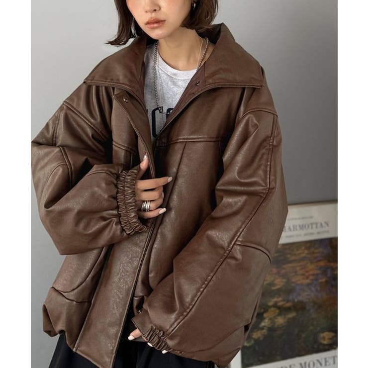 寒さ知らずの防寒力！高級感あふれる中綿フェイクレザーモンスターブルゾン | Classical Elf  | 詳細画像21 