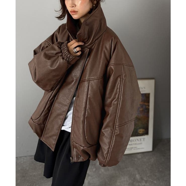 寒さ知らずの防寒力！高級感あふれる中綿フェイクレザーモンスターブルゾン | Classical Elf  | 詳細画像22 