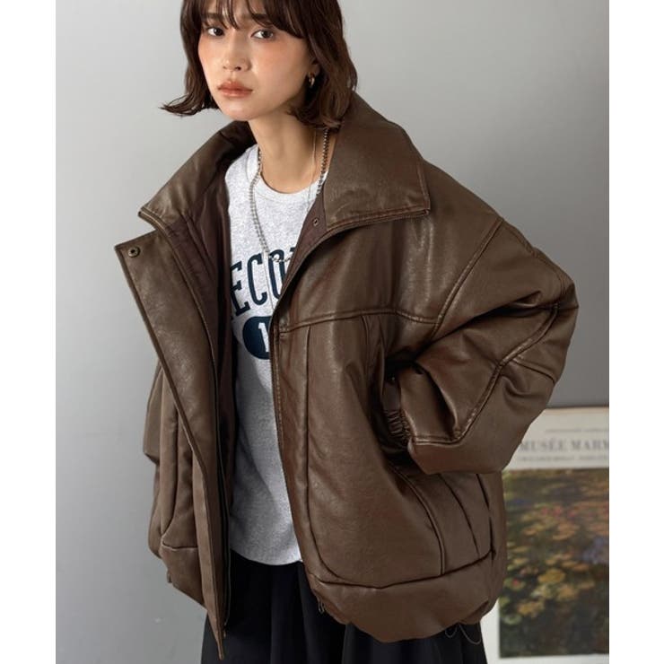 寒さ知らずの防寒力！高級感あふれる中綿フェイクレザーモンスターブルゾン | Classical Elf  | 詳細画像25 