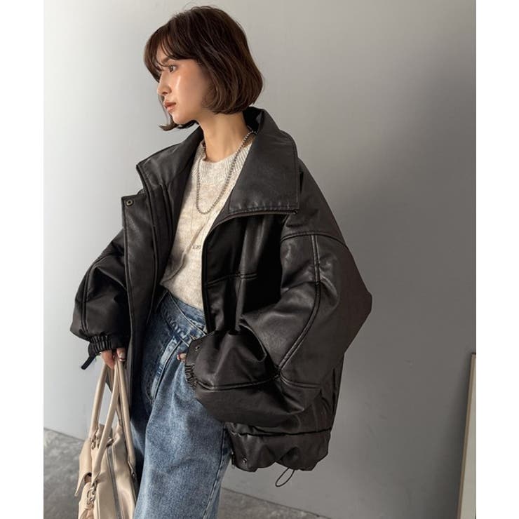 寒さ知らずの防寒力！高級感あふれる中綿フェイクレザーモンスターブルゾン | Classical Elf  | 詳細画像3 