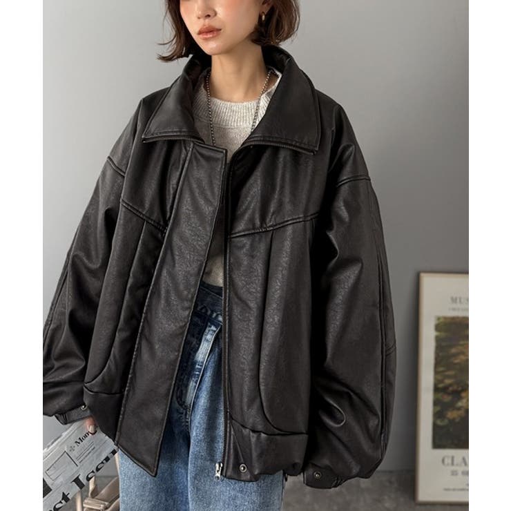 寒さ知らずの防寒力！高級感あふれる中綿フェイクレザーモンスターブルゾン | Classical Elf  | 詳細画像5 