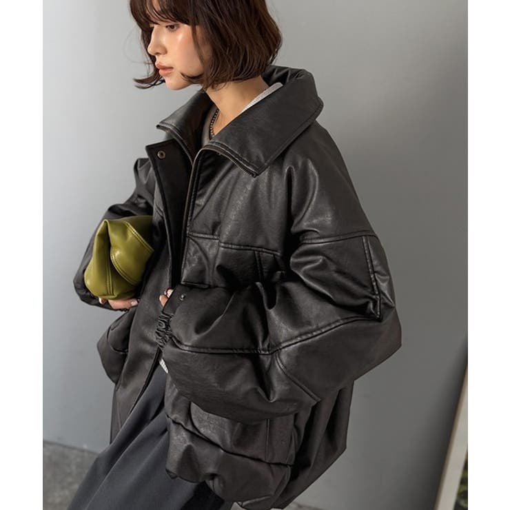 寒さ知らずの防寒力！高級感あふれる中綿フェイクレザーモンスターブルゾン | Classical Elf  | 詳細画像6 