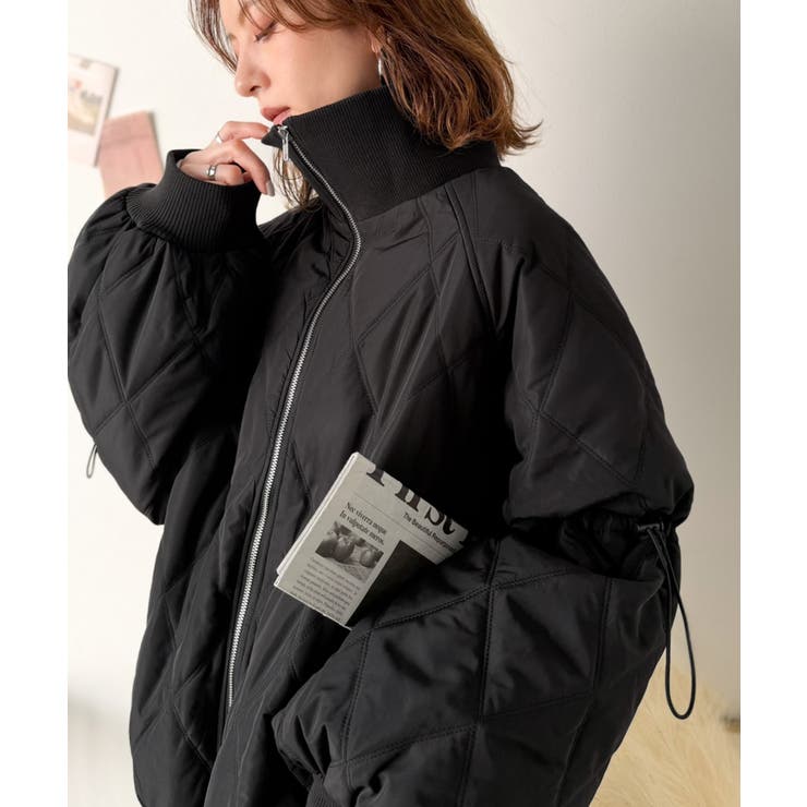 大人カジュアルの主役。ダブルキルティング袖ドロスト中綿ジャケット