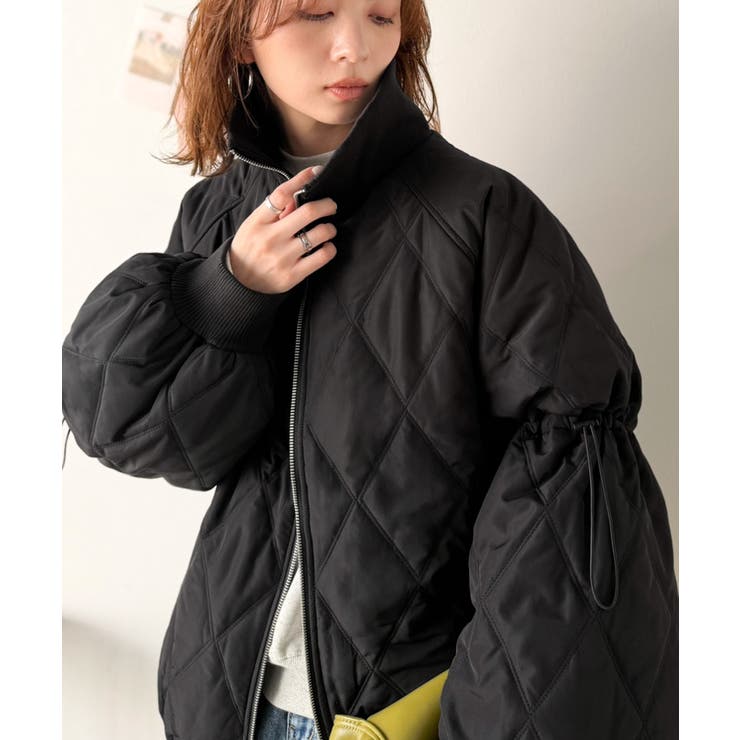 大人カジュアルの主役。ダブルキルティング袖ドロスト中綿ジャケット