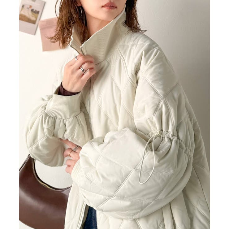 《JaVaジャバコラボ》大人カジュアルの主役。ダブルキルティング袖ドロスト中綿ジ… | Classical Elf  | 詳細画像2 