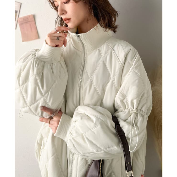 《JaVaジャバコラボ》大人カジュアルの主役。ダブルキルティング袖ドロスト中綿ジ… | Classical Elf  | 詳細画像4 