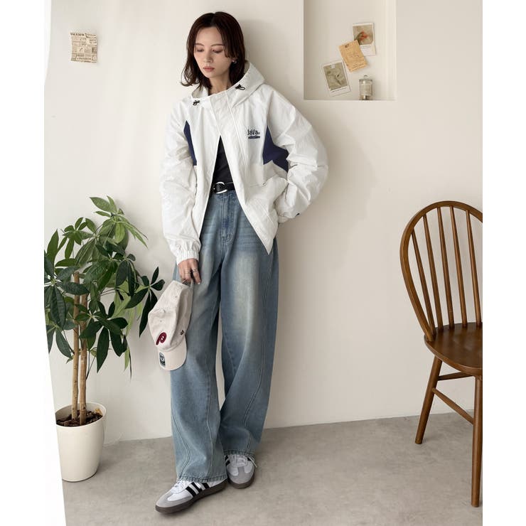 軽やかに魅せる、スポーティモード。サイド配色切替ナイロン100％パーカー | Classical Elf  | 詳細画像18 