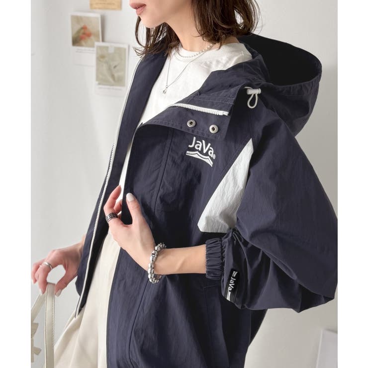 軽やかに魅せる、スポーティモード。サイド配色切替ナイロン100％パーカー | Classical Elf  | 詳細画像42 