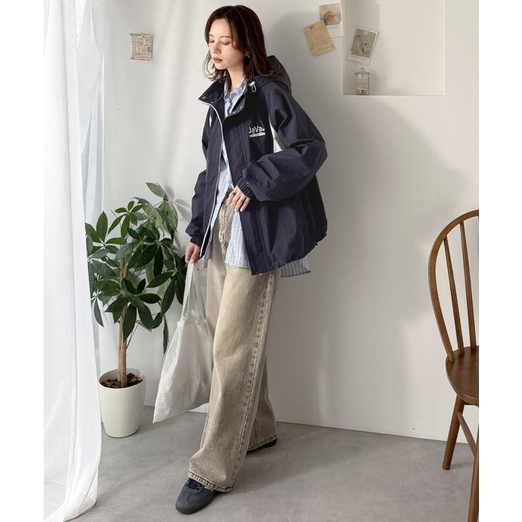 軽やかに魅せる、スポーティモード。サイド配色切替ナイロン100％パーカー | Classical Elf  | 詳細画像47 