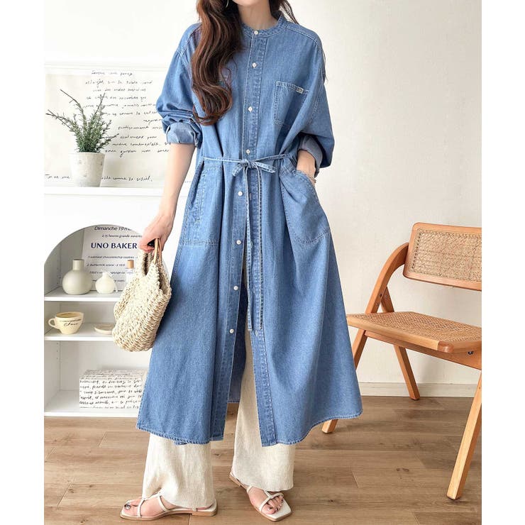 ライトブルー | 《JaVaジャバコラボ》頑張らないのに、視線をさらう。コットン100％デニムシャ… | Classical Elf 