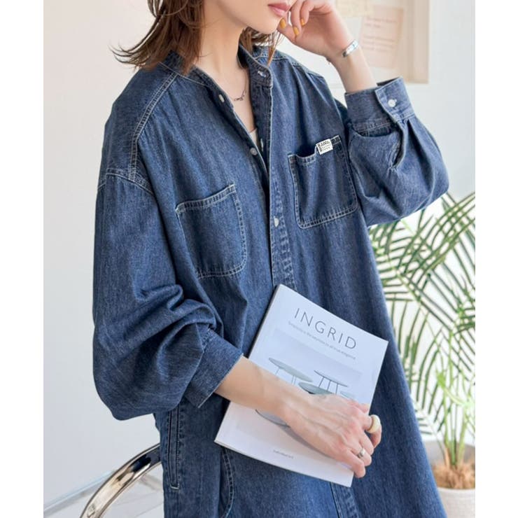 ブルー | 《JaVaジャバコラボ》頑張らないのに、視線をさらう。コットン100％デニムシャ… | Classical Elf 