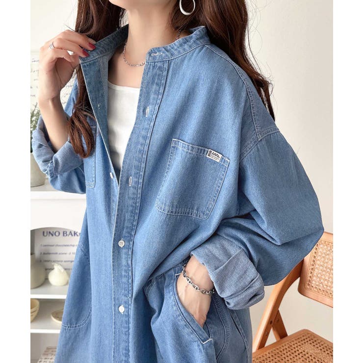 《JaVaジャバコラボ》頑張らないのに、視線をさらう。コットン100％デニムシャ… | Classical Elf  | 詳細画像1 