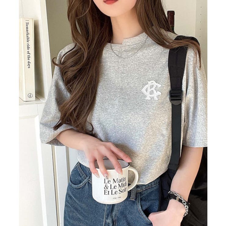 綿100％!こだわり満載の自信アイテム 切替BODYロゴTシャツ[品番
