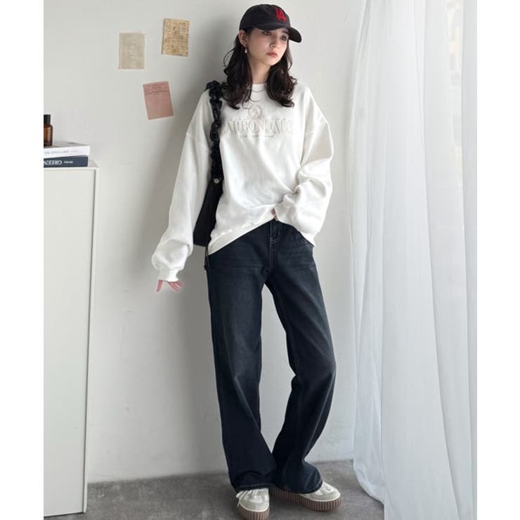 《JaVa ジャバコラボ》微配色刺繍の上品ロゴデザイン。刺繍カレッジロゴ裏起毛ス… | Classical Elf  | 詳細画像10 