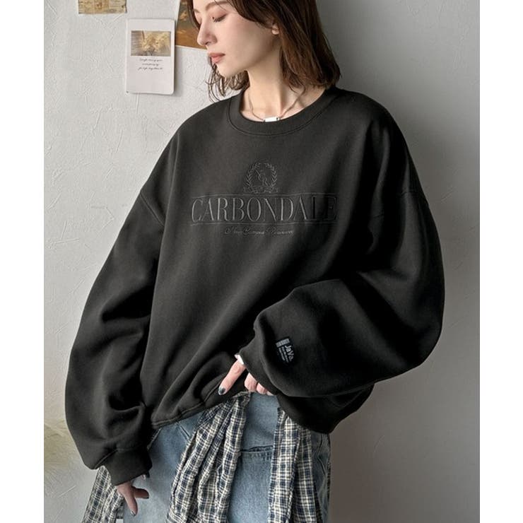 《JaVa ジャバコラボ》微配色刺繍の上品ロゴデザイン。刺繍カレッジロゴ裏起毛ス… | Classical Elf  | 詳細画像11 