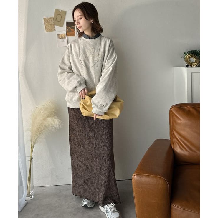 《JaVa ジャバコラボ》微配色刺繍の上品ロゴデザイン。刺繍カレッジロゴ裏起毛ス… | Classical Elf  | 詳細画像24 