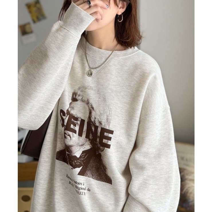 《JaVa ジャバコラボ》芸術の秋、アートを纏う。肖像画裏起毛スウェット | Classical Elf  | 詳細画像19 