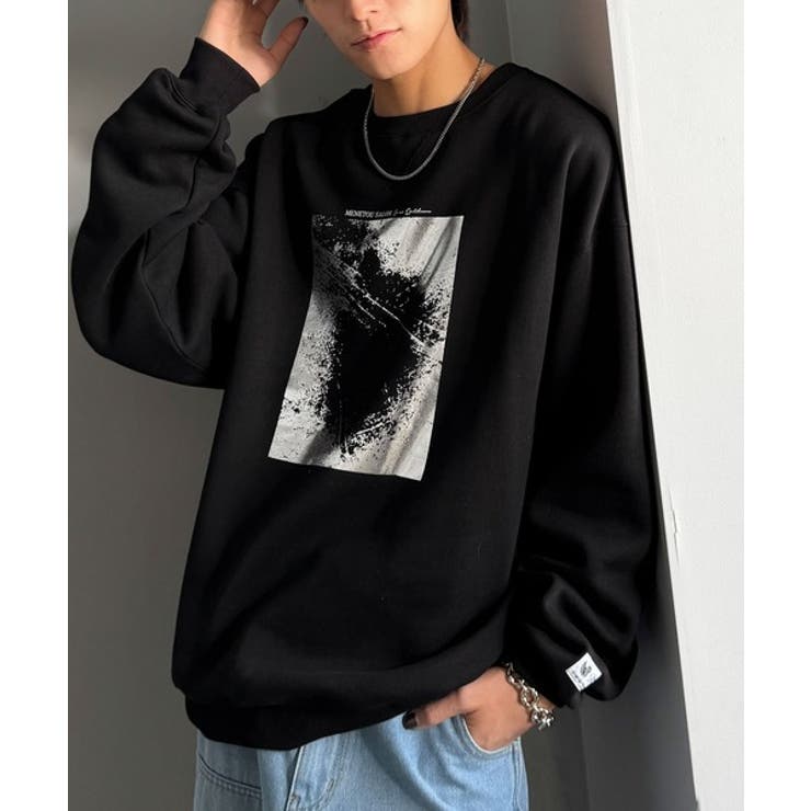 さりげない光沢感が目を惹く♪かすれボックス箔プリント裏起毛スウェット | Classical Elf  | 詳細画像27 