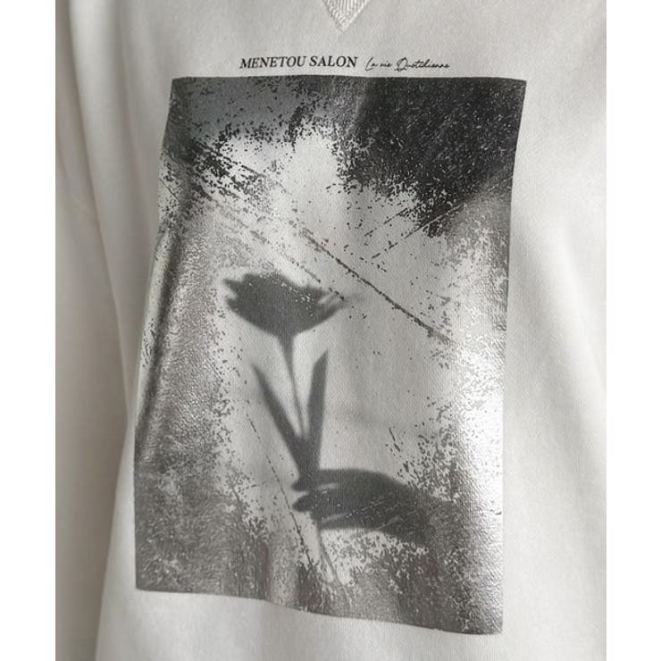 さりげない光沢感が目を惹く♪かすれボックス箔プリント裏起毛スウェット | Classical Elf  | 詳細画像28 