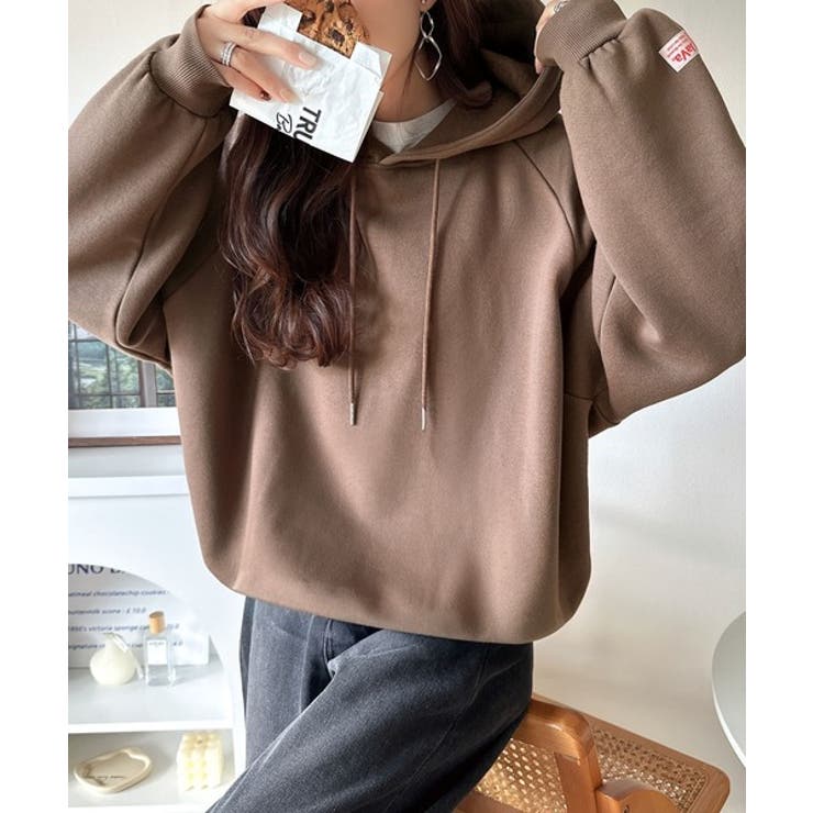 デイリーもお出かけも、ゆるっと可愛く決まる♪バック刺繍裏起毛パーカー | Classical Elf  | 詳細画像14 