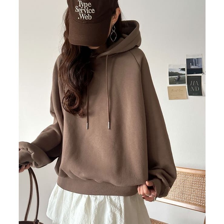 デイリーもお出かけも、ゆるっと可愛く決まる♪バック刺繍裏起毛パーカー | Classical Elf  | 詳細画像15 