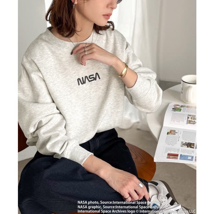 数量限定！シンプル刺繍で着回し力抜群♪フロントミニロゴ裏起毛スウェットトップス | Classical Elf  | 詳細画像12 