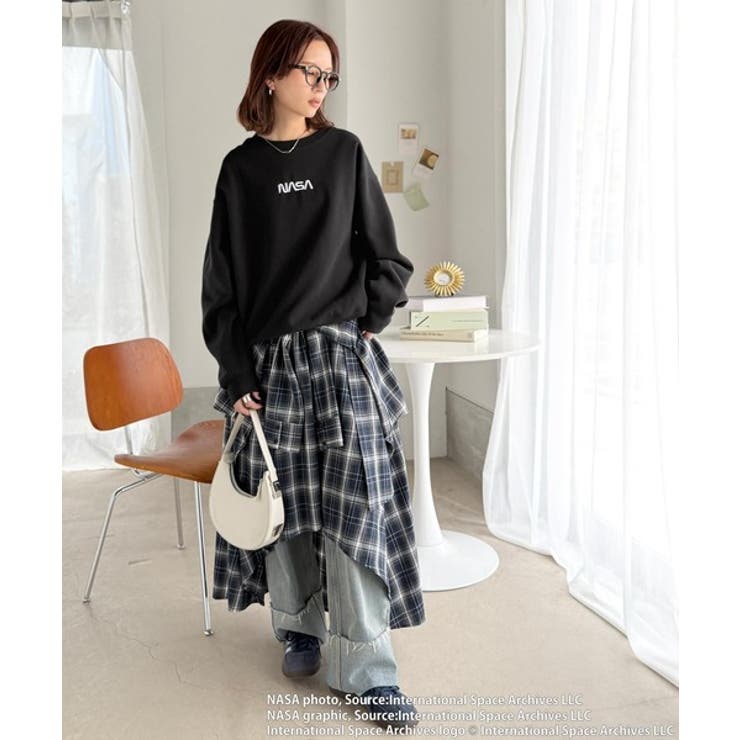 数量限定！シンプル刺繍で着回し力抜群♪フロントミニロゴ裏起毛スウェットトップス | Classical Elf  | 詳細画像4 