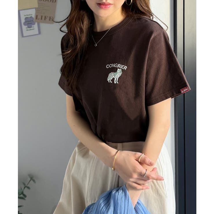 《JaVa ジャバコラボ》大人の遊び心をプラス。綿100％オオカミ刺繍Tシャツ（… | Classical Elf  | 詳細画像16 