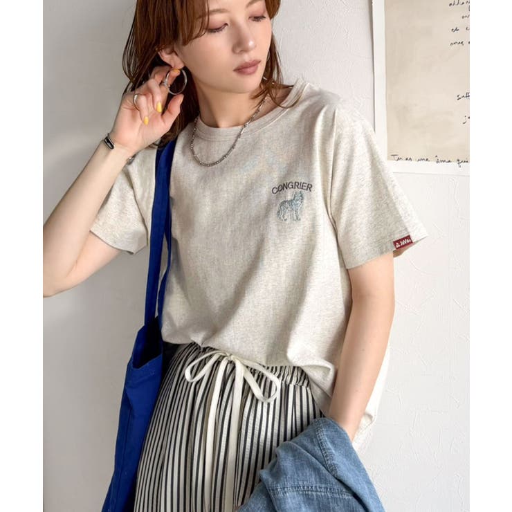 《JaVa ジャバコラボ》大人の遊び心をプラス。綿100％オオカミ刺繍Tシャツ（… | Classical Elf  | 詳細画像24 