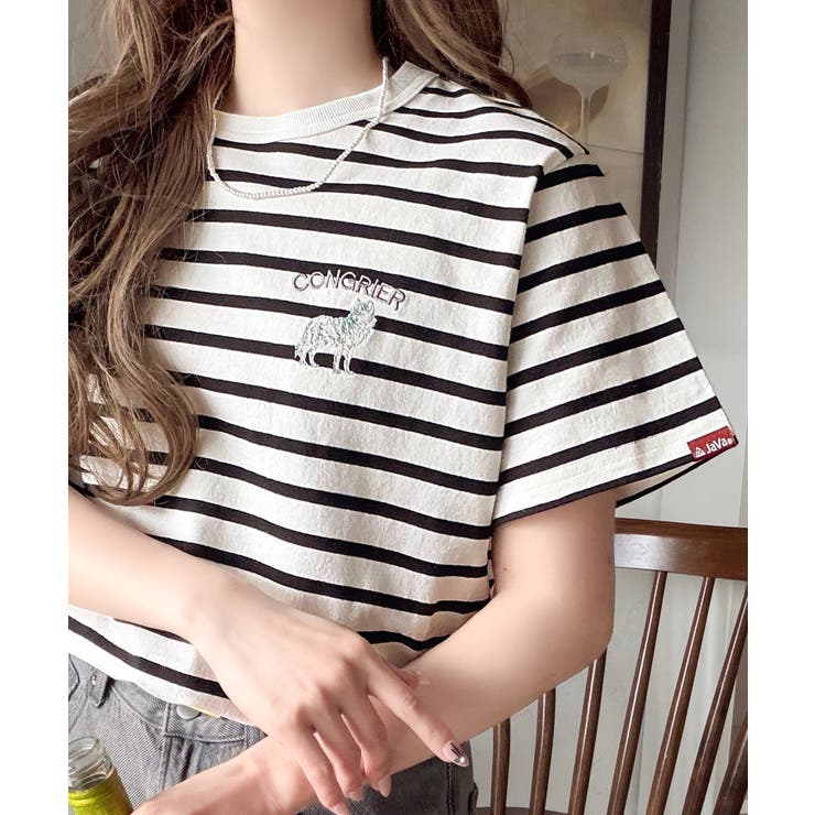《JaVa ジャバコラボ》大人の遊び心をプラス。綿100％オオカミ刺繍Tシャツ（… | Classical Elf  | 詳細画像31 