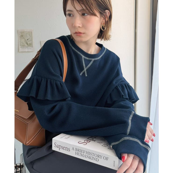 《JaVaジャバコラボ》カジュアル派さんにも推したい。袖フリルオーバーサイズ配色… | Classical Elf  | 詳細画像37 