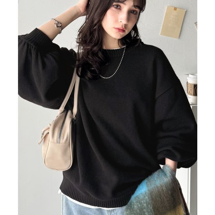 目を奪われるたっぷり袖。 ボリュームスリーブオーバーサイズニット | Classical Elf  | 詳細画像11 