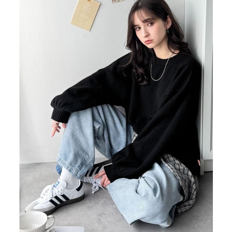 目を奪われるたっぷり袖。 ボリュームスリーブオーバーサイズニット | Classical Elf  | 詳細画像12 