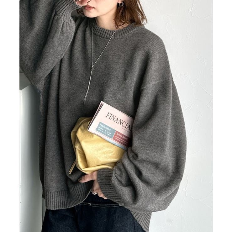 目を奪われるたっぷり袖。 ボリュームスリーブオーバーサイズニット | Classical Elf  | 詳細画像22 