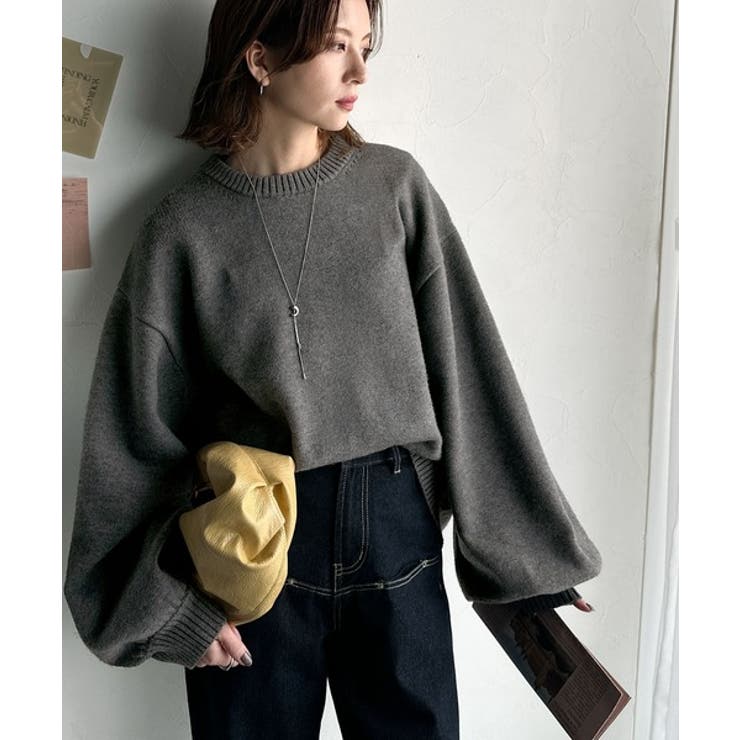 目を奪われるたっぷり袖。 ボリュームスリーブオーバーサイズニット | Classical Elf  | 詳細画像23 