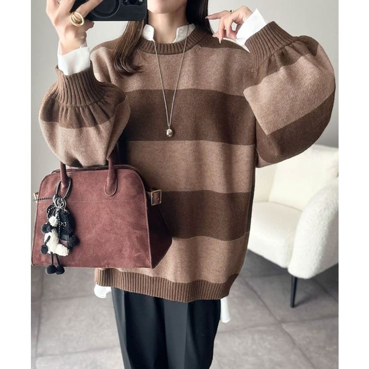 目を奪われるたっぷり袖。 ボリュームスリーブオーバーサイズニット | Classical Elf  | 詳細画像30 