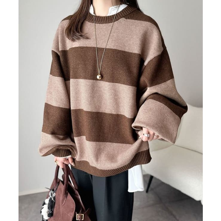 目を奪われるたっぷり袖。 ボリュームスリーブオーバーサイズニット | Classical Elf  | 詳細画像31 