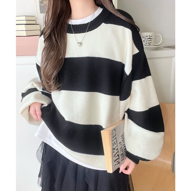 目を奪われるたっぷり袖。 ボリュームスリーブオーバーサイズニット | Classical Elf  | 詳細画像33 