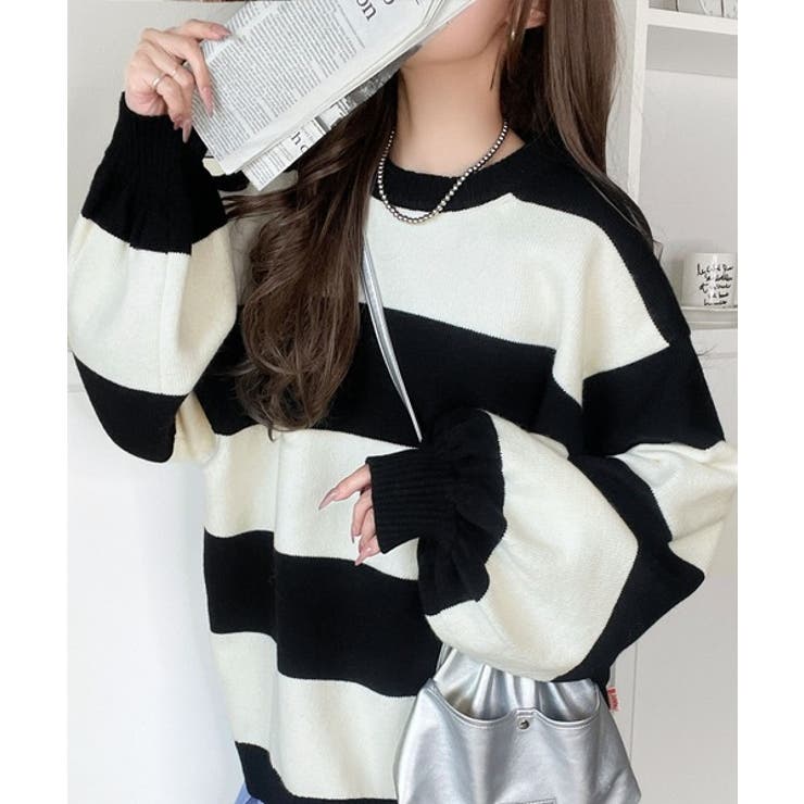 目を奪われるたっぷり袖。 ボリュームスリーブオーバーサイズニット | Classical Elf  | 詳細画像34 