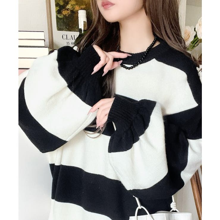 目を奪われるたっぷり袖。 ボリュームスリーブオーバーサイズニット | Classical Elf  | 詳細画像35 