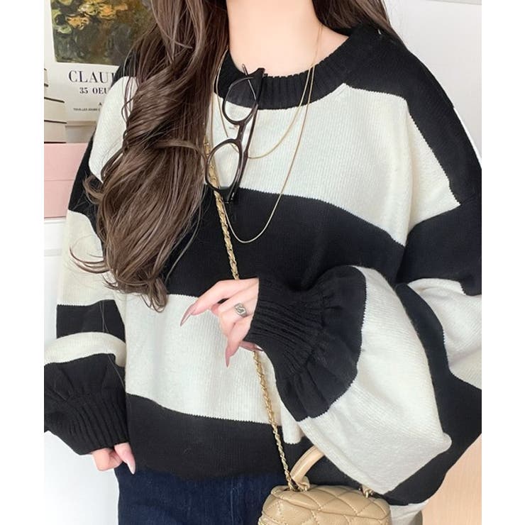 目を奪われるたっぷり袖。 ボリュームスリーブオーバーサイズニット | Classical Elf  | 詳細画像37 