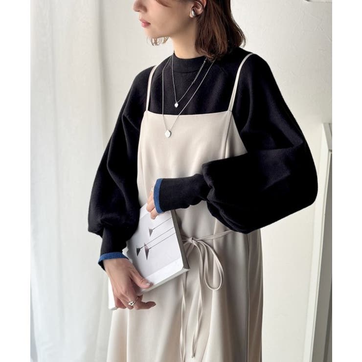 《JaVaジャバコラボ》こなれ感と快適さを両立◎サムホール付き袖リブ配色スウェッ… | Classical Elf  | 詳細画像15 