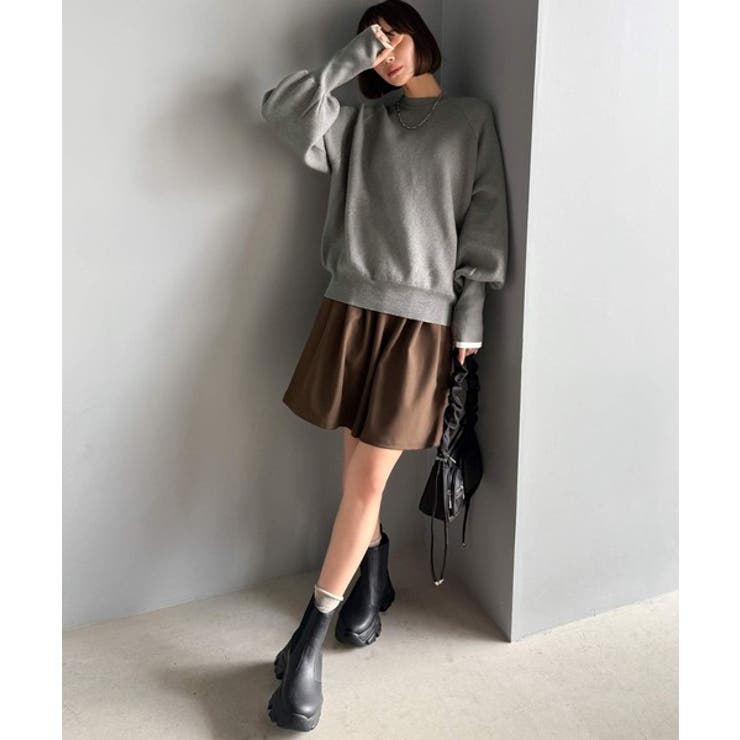 《JaVaジャバコラボ》こなれ感と快適さを両立◎サムホール付き袖リブ配色スウェッ… | Classical Elf  | 詳細画像24 