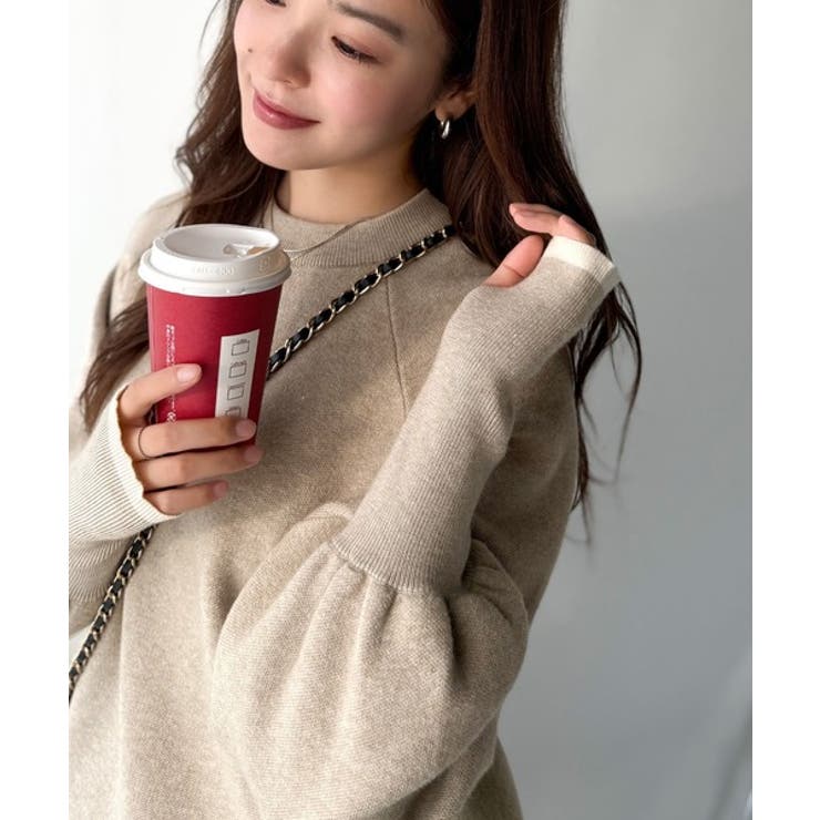 《JaVaジャバコラボ》こなれ感と快適さを両立◎サムホール付き袖リブ配色スウェッ… | Classical Elf  | 詳細画像31 