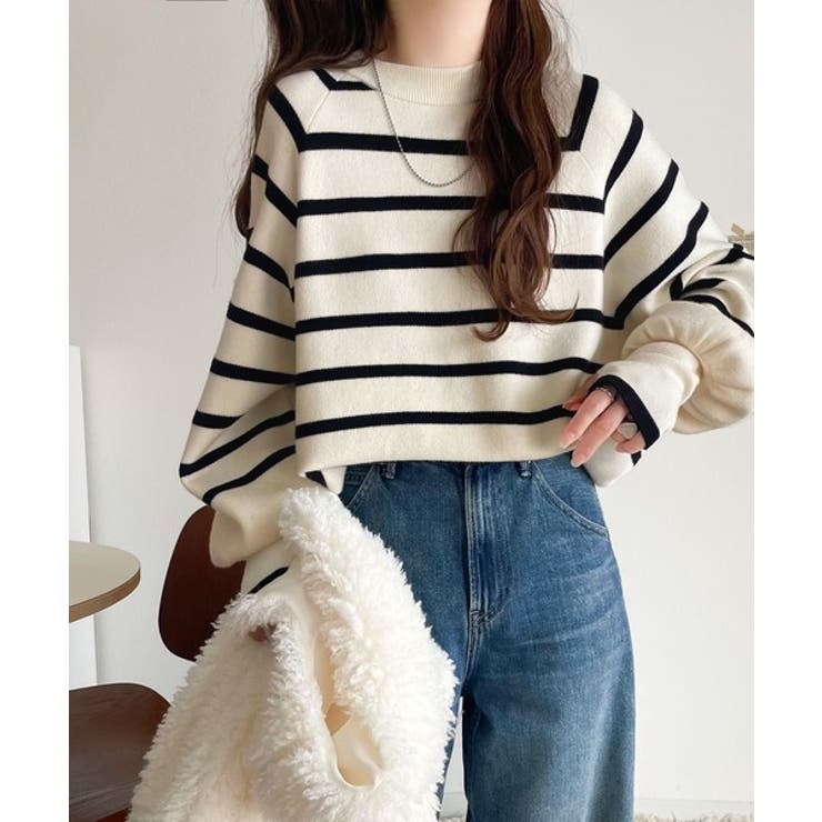 《JaVaジャバコラボ》こなれ感と快適さを両立◎サムホール付き袖リブ配色スウェッ… | Classical Elf  | 詳細画像32 