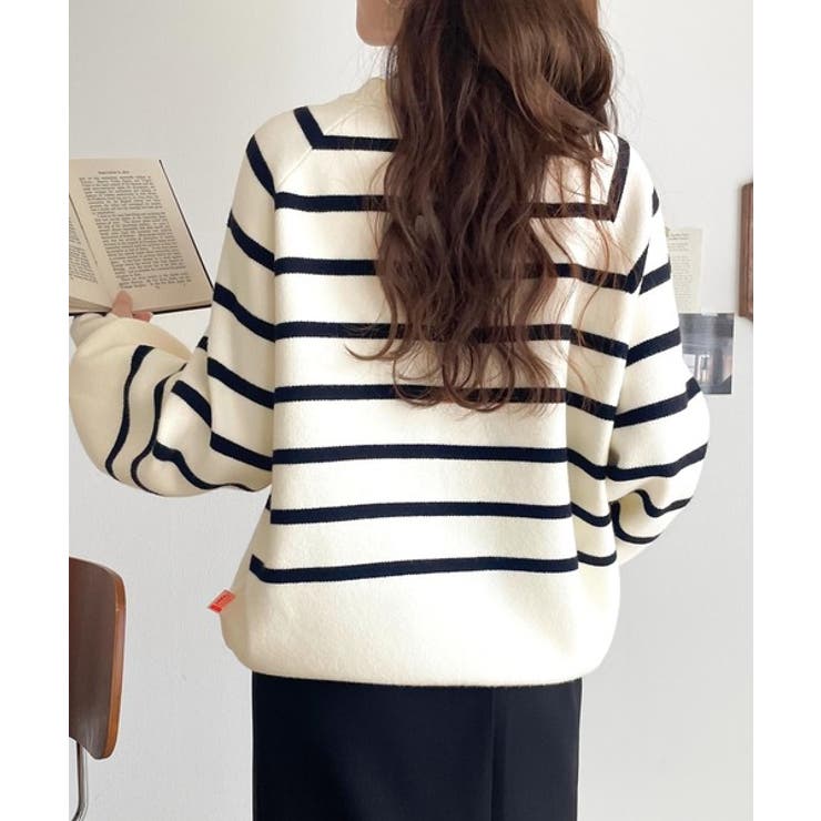 《JaVaジャバコラボ》こなれ感と快適さを両立◎サムホール付き袖リブ配色スウェッ… | Classical Elf  | 詳細画像36 