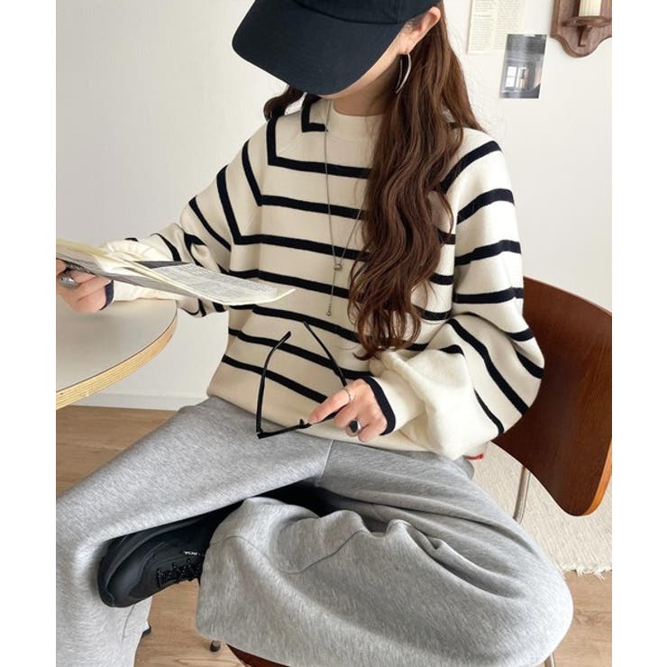 《JaVaジャバコラボ》こなれ感と快適さを両立◎サムホール付き袖リブ配色スウェッ… | Classical Elf  | 詳細画像38 