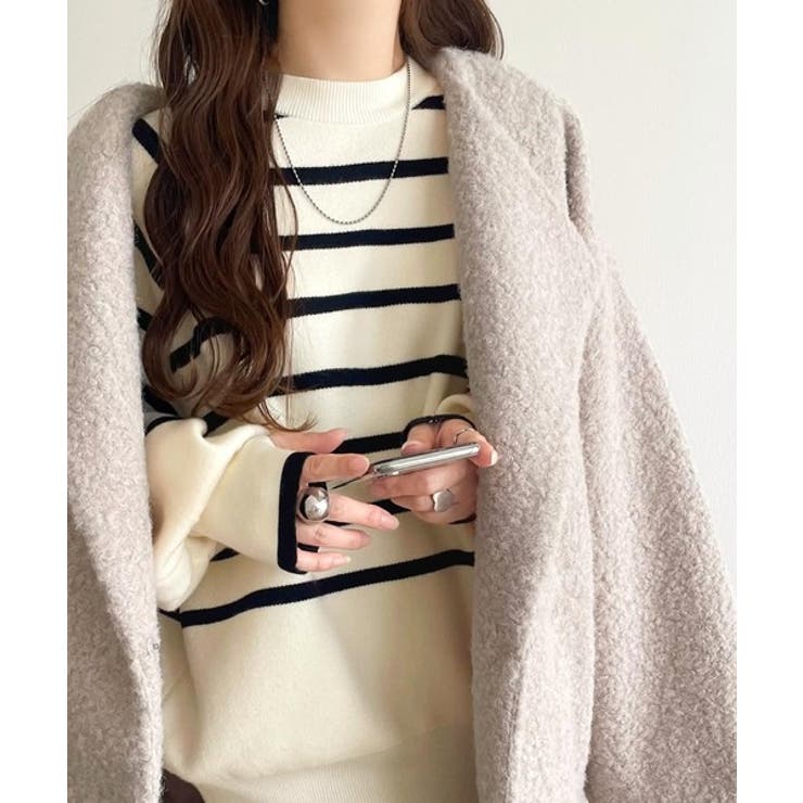 《JaVaジャバコラボ》こなれ感と快適さを両立◎サムホール付き袖リブ配色スウェッ… | Classical Elf  | 詳細画像40 