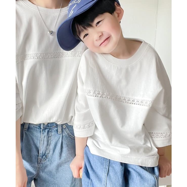 ホワイト | 《JaVa ジャバコラボ》オシャレ上級者の装いに！オーガニックコットン混 綿10… | Classical Elf kids