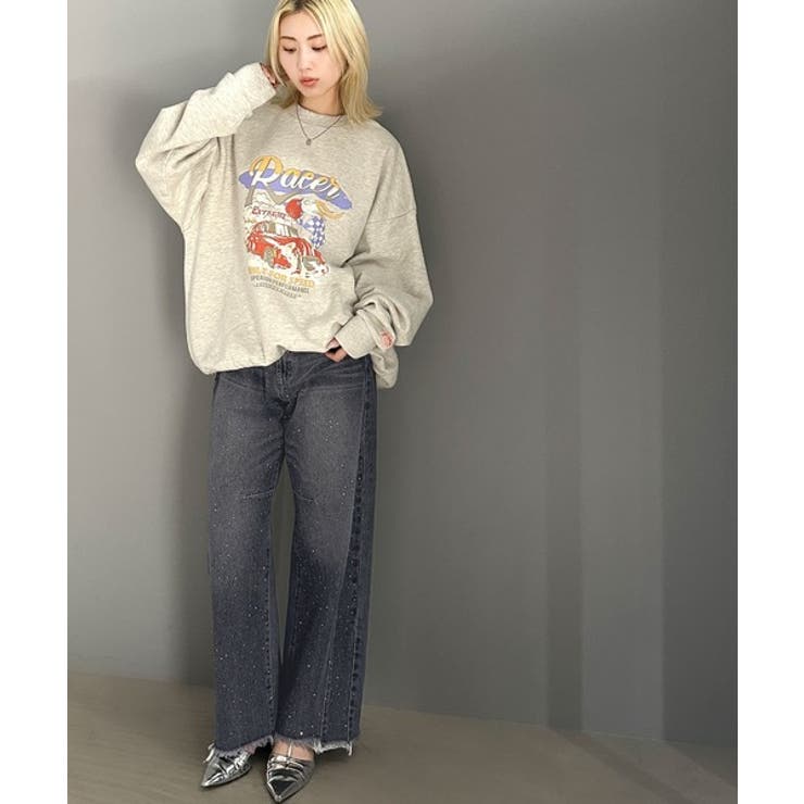 オーロラストーン付き!甘辛のバランスが今年らしい。ヴィンテージライクカーブデニム… | Classical Elf  | 詳細画像7 